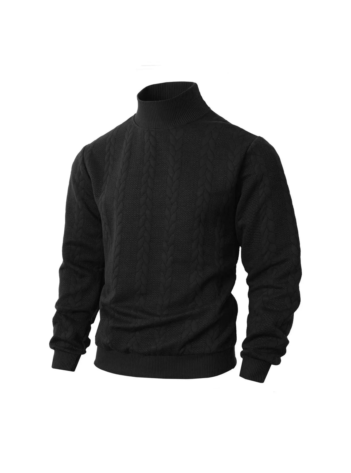 Men’s Warm Jacquard High Neck Sweater