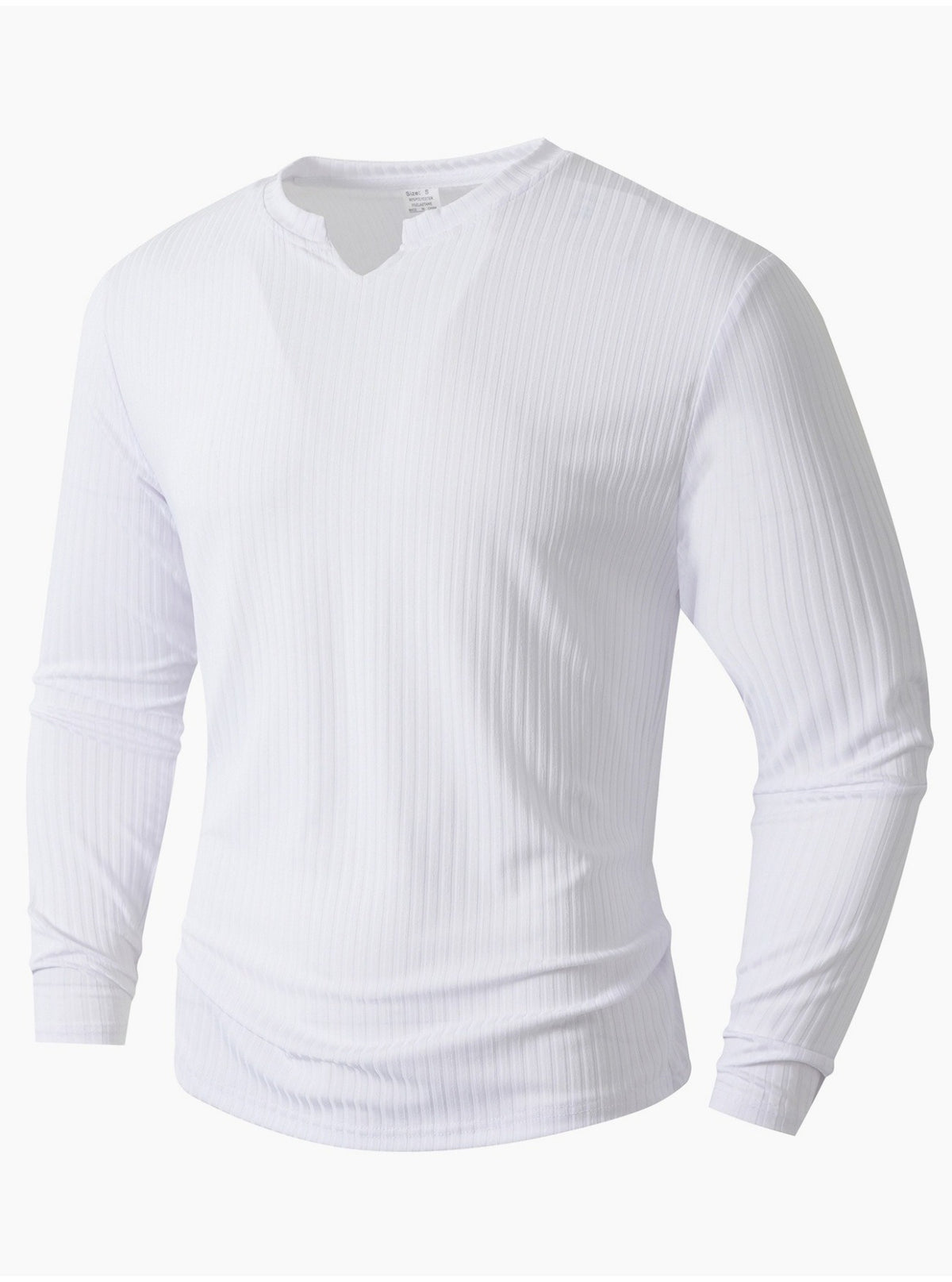 Men’s Long Sleeve V-Neck Striped Shirt