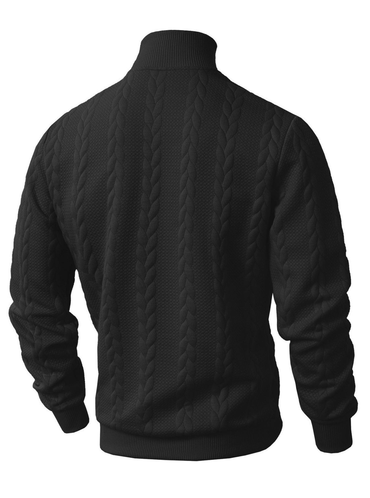 Men’s Warm Jacquard High Neck Sweater