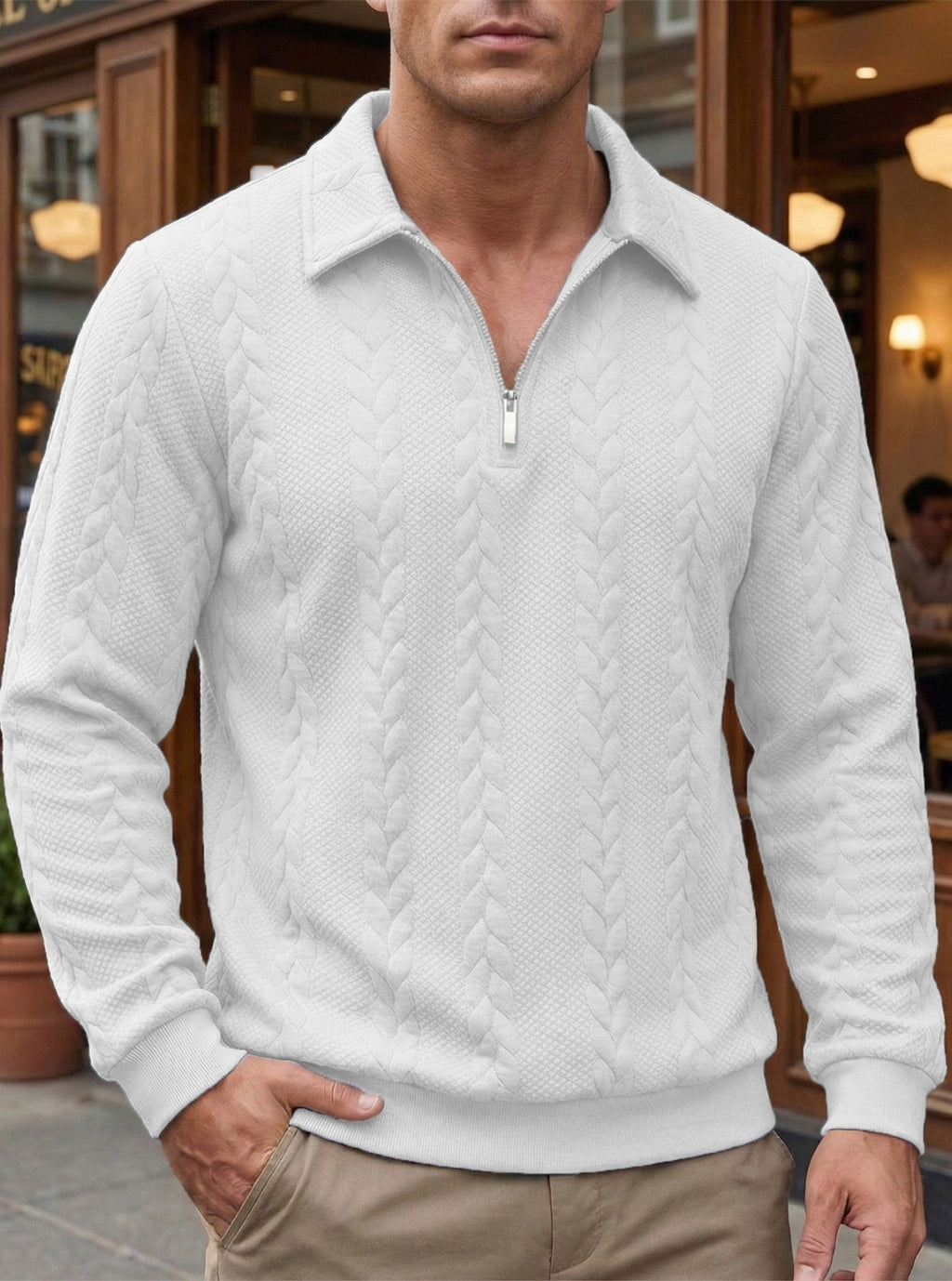 Men’s Quarter-Zip Pullover Sweatshirt