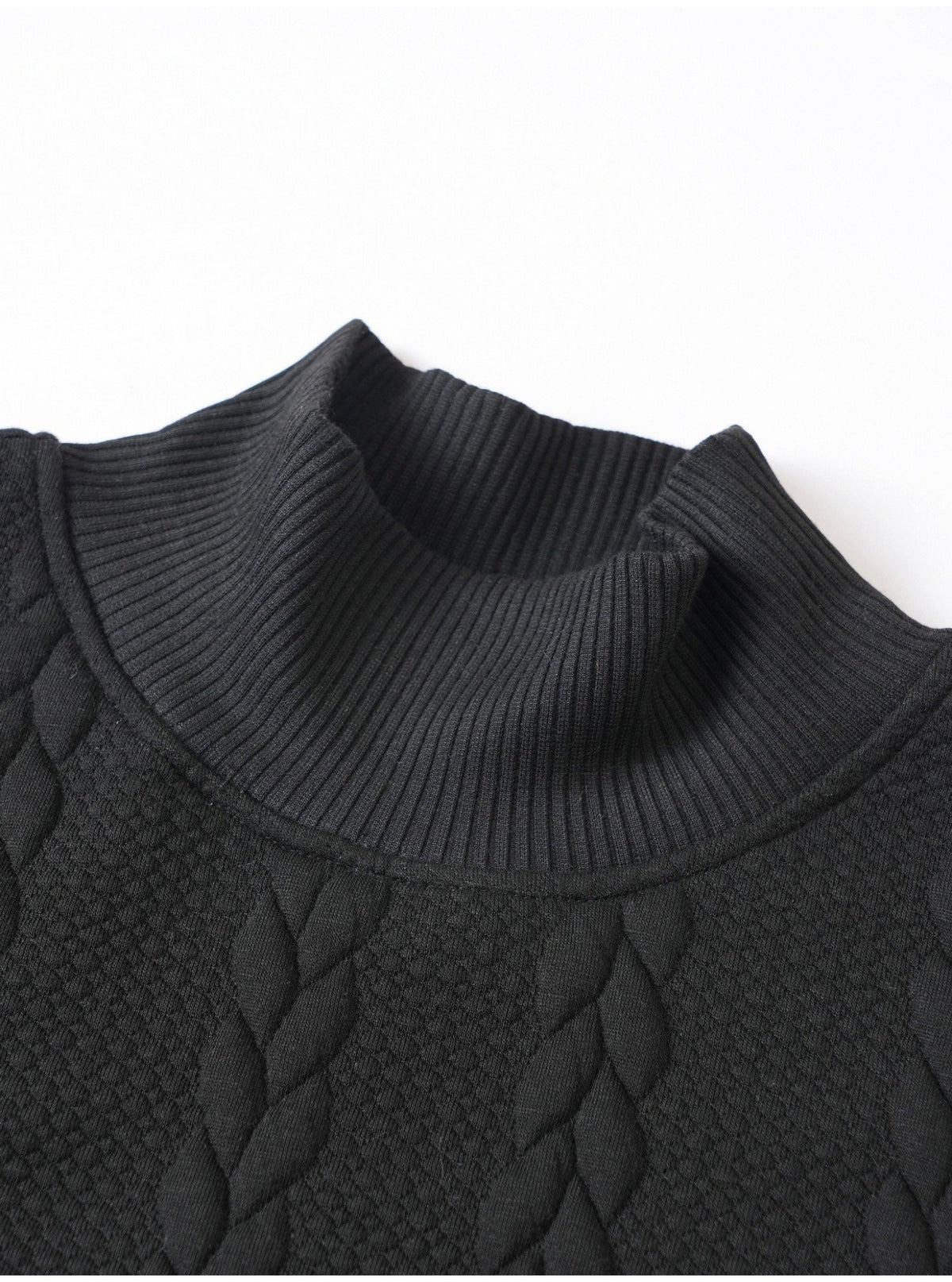 Men’s Warm Jacquard High Neck Sweater
