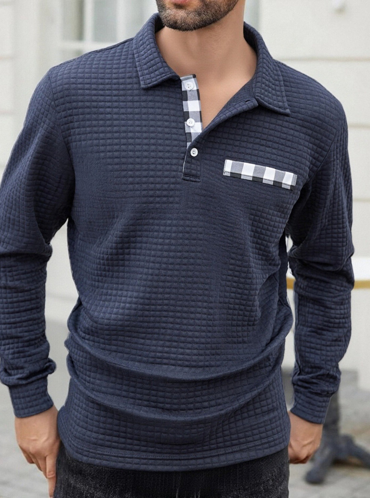 Men’s Casual Zip Polo Shirt